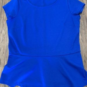 The Limited Blue Peplum Top